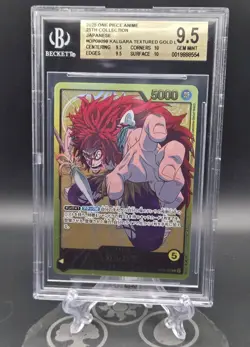 Kalgara (Gold) JP OP08-098 L EB02 Anime 25th Collection ONE PIECE Card BGS 9.5! - Image 1