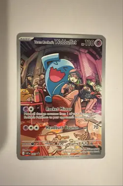 Team Rocket's Wobbuffet 203 Sv: Scarlet & Violet Promo Cards Holo - Image 1