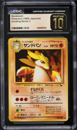 (PSA) CGC 10 PRISTINE Sandslash Vending Series 3 Pokemon Card #028 POP 5! - Image 1