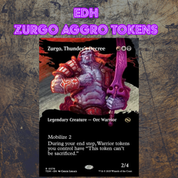 EDH - Zurgo Aggro Tokens, MTG Commander Deck, Mardu, Bracket 2 - Image 1