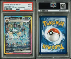 PSA 9 VAPOREON EX #149 SPECIAL ILLUSTRATION RARE POKEMON PRISMATIC EVOLUTIONS - Image 3