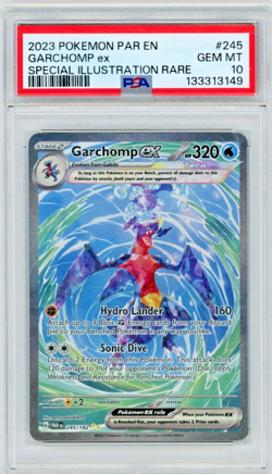 2023 Pokemon Paradox Rift Garchomp ex 245/182 Special Illustrration Rare PSA 10 - Image 1