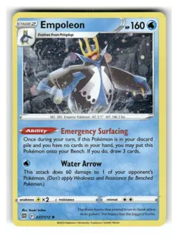 Empoleon 037/172 Cosmo Holo Holo Rare Brilliant Stars Pokemon Near Mint - Image 1