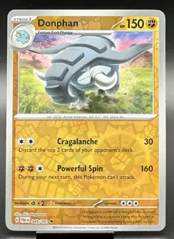 Pokemon Donphan 049/091 Reverse Holo Paldean Fates NM - Image 1