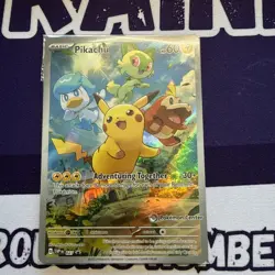 Pokemon Pikachu SVP 027 Full Art Pokemon Center Stamp Paldea Evolved Sealed - Image 1