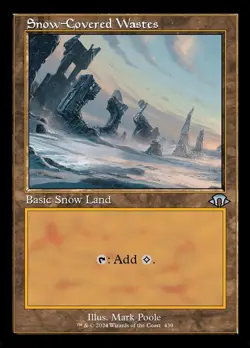 1 x Snow-Covered Wastes - Foil - Retro Frame - Modern Horizons 3 - Light Play - - Image 1