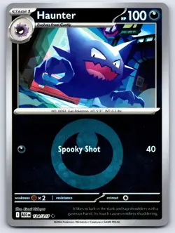 HAUNTER 124/217 ENERGY REVERSE HOLO UNCOMMON ME: ASCENDED HEROES POKEMON NM - Image 1
