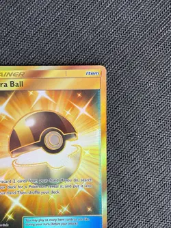 Ultra Ball NM Gold Secret Rare 161 Pokemon Sun & Moon 2017 - Image 4