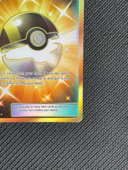 Ultra Ball NM Gold Secret Rare 161 Pokemon Sun & Moon 2017 - Image 5
