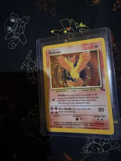 Pokemon TCG Moltres Fossil 12/62 Unlimited Holo Rare - LP - Image 3