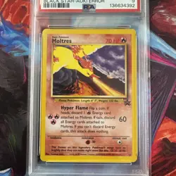 PSA 9 Moltres 2000 POKEMON BLACK STAR PROMO TOSHINAO AOKI ERROR #21 - Image 3