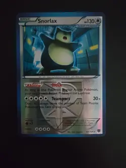 Pokemon TCG Snorlax Team Plasma 101/135 Plasma Storm Reverse Holo Rare NM - Image 1