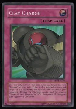 Yugioh Clay Charge DP1-EN030 Super Rare NM - Image 1