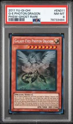 Yugioh Galaxy-Eyes Photon Dragon PHSW-EN011 Ghost Rare PSA 8 - Image 1