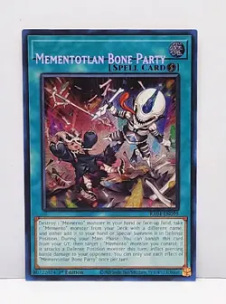 Yu-Gi-Oh Mementotlan Bone Party (SR) RA04-EN099 Name Shift Error Misprint - Image 1