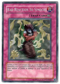 Yu-Gi-Oh! Bad Reaction to Simochi DB2-EN202 Unlimited Dark Beginning 2 LP - Image 1