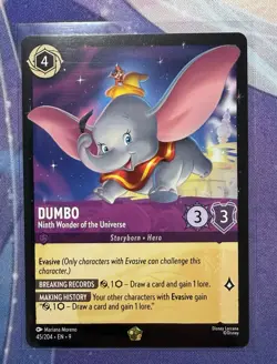 Disney Lorcana Dumbo Ninth Wonder of the Universe Legendary Fabled Non Foil - Image 1