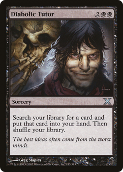 Diabolic Tutor #135 (MP) 10th Edition 10E Magic MTG - Image 1