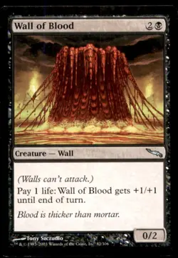 Wall of Blood LP Light Play Mirrodin MTG [8681] - Image 1