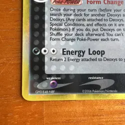 Pokemon Deoxys EX Holon Phantoms 3/110 Holo Rare Basic 70 HP Energy Loop Card - Image 3