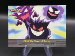 Topps EP22 The Tower of Terror Pokemon Card Blue Logo NON Holo Foil NM Near Mint - Image 1