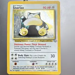Pokemon Snorlax 11/64 Jungle Holo Rare Basic Unlimited 1999 TCG Card - Image 1