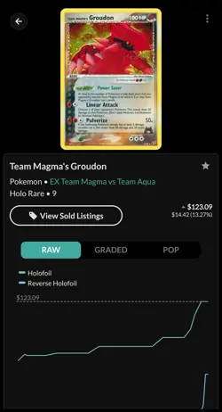 Pokemon TCG Team Magma's Groudon Ex Team Magma vs Team Aqua 9/95 Regular Holo - Image 5