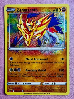 Zamazenta 102/185 Holo Amazing Rare | Vivid Voltage | 2020 Pokemon TCG Card | NM - Image 1