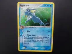 Pokemon - Vaporeon 6/17 Rare Holo Pop Series 3 Swirl - Image 1
