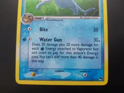 Pokemon - Vaporeon 6/17 Rare Holo Pop Series 3 Swirl - Image 3