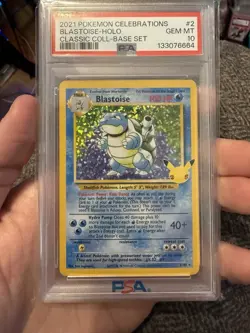 2021 POKEMON CELEBRATIONS CLASSIC COLLECTION #2 BLASTOISE-HOLO PSA 10 - Image 1
