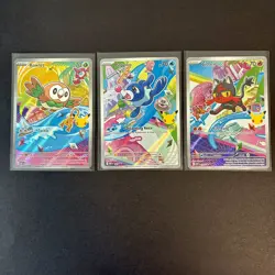 Pokemon TCG First Partner Illustration Collection Series 1 Gen 7 Alola Starters - Image 1