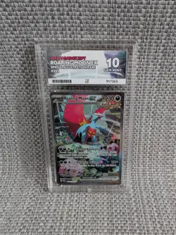 Pokemon Paradox Rift Roaring Moon EX 251/182 Sv04 Ace Graded Gem Mint 10 - Image 1