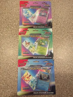 Pokemon Tech Sticker Collection Prismatic Evolution 3 Pack - Image 1