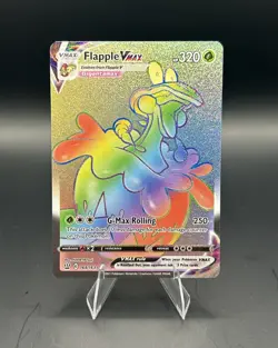 Pokemon TCG Swsh05: Battle Styles Flapple VMAX 164/163 Secret Rare Full Art Holo - Image 1