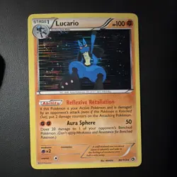 Pokemon Lucario 80/113 Legendary Treasures Holo Rare 100 HP Stage 1 - Image 1