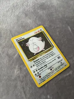 Chansey Holo 3/102 Base Set Pokemon Card WOTC 1999 Lightly Played - Image 3