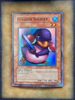 Yugioh Penguin Soldier SDJ-022 Super Rare NM - Image 1