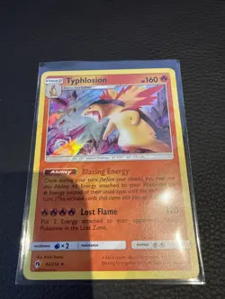 Pokemon Card Typhlosion 42/214 Lost Thunder Holo Rare Near Mint - Image 1