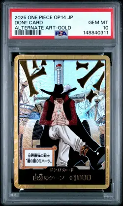One Piece Japanese OP14 MIHAWK GOLD DON!! Alternate Art PSA 10 - Image 1