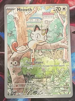 Meowth - 106/094 - Illustration Rare - Phantasmal Flames - Pokemon Card - NM/M - Image 1