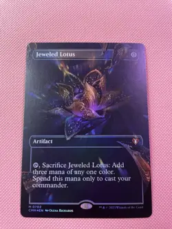 Jeweled Lotus (Borderless) Commander Masters Foil NM Magic The Gathering - Image 1