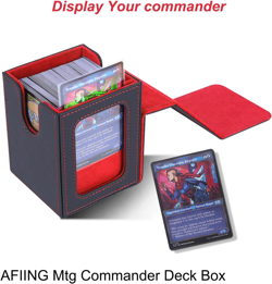 MTG Deck Box for Commander Display,Card Deck Box Fits 100 Double Sleeved Cards, - Image 2