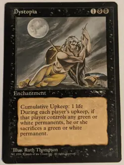 MTG English Magic Card Light Play DYSTOPIA from ALLIANCES Reserved List - Image 1