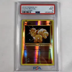 2016 Pokemon TCG Vulpix #14 Reverse Foil Holo XY Evolutions PSA 9 - Image 1