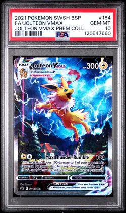 Jolteon Vmax SWSH184 Premium Swsh Black Star Promo Pokemon PSA 10 *660 - Image 1