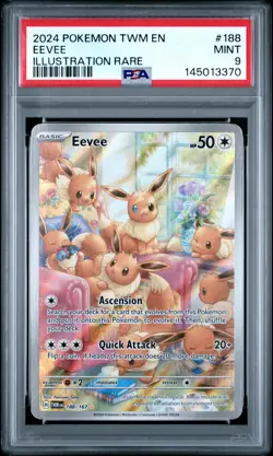 Eevee 188/167 Illustration Rare Twm En-twilight Masquerade Pokemon PSA 9 *370 - Image 1