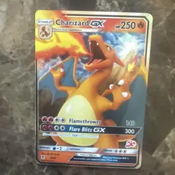 CHARIZARD GX 9/68 60 Stamp Battle Academy Hidden Fates Pokemon Card LP - Image 1