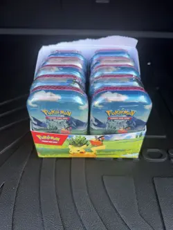 Pokemon Ascended Hero’s Mini Tin Display 10 tins sealed - Image 1