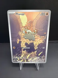 Pokemon TCG Phanpy Illustration Rare Holo Card 205/191 Sv08: Surging Sparks - Image 1